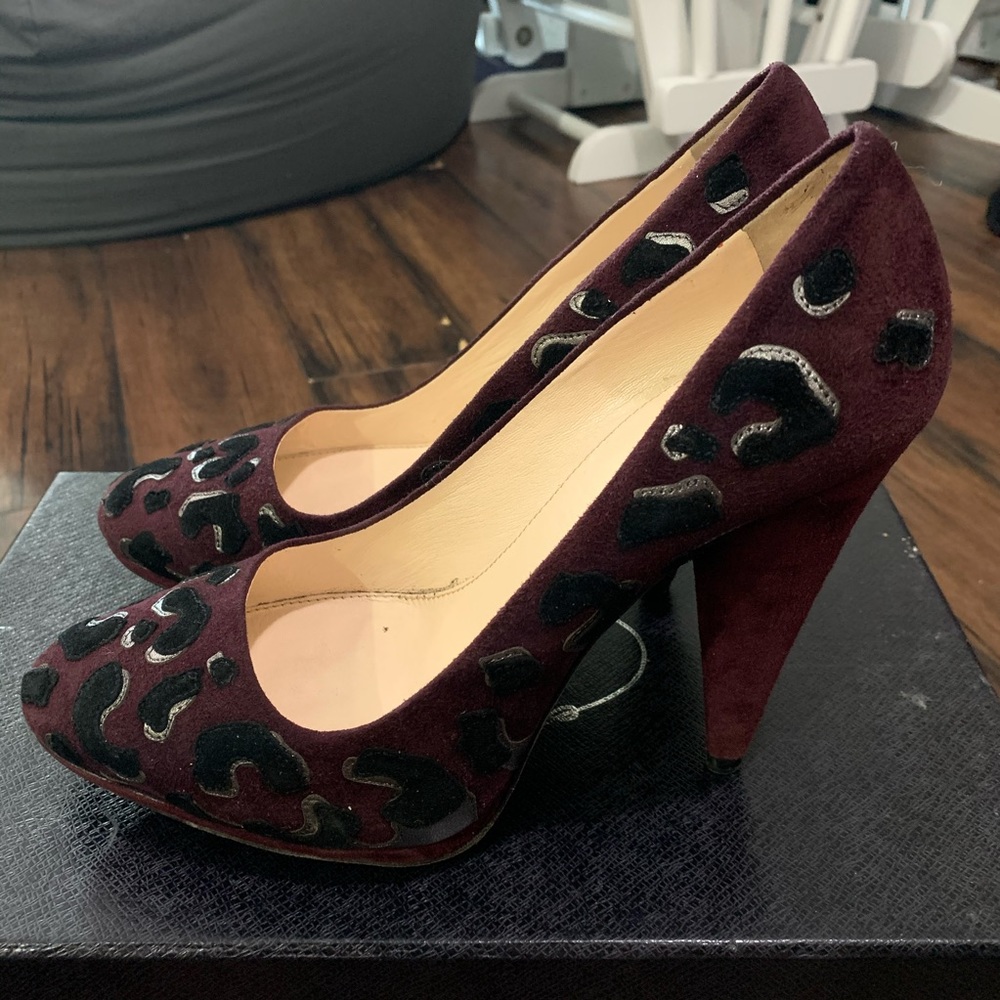 Prada deep purple heels